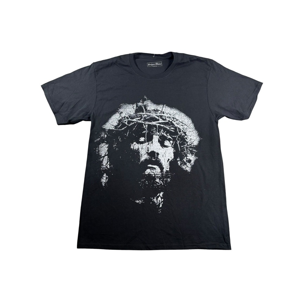 Headgear Classics Mens Jesus Crown of Thorns Graphic T-Shirt Black Medium NWT